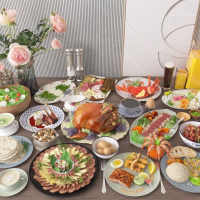 现代食物中餐组合