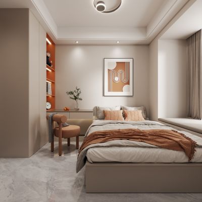 现代卧室，卧室，小孩房