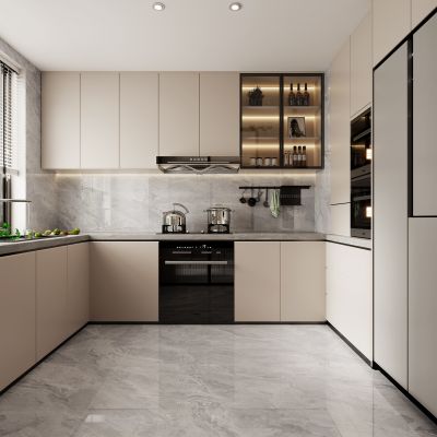 现代厨房，厨房，橱柜