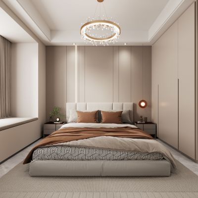 现代卧室，卧室