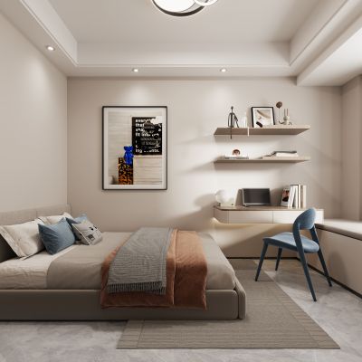 现代卧室，卧室，小孩房