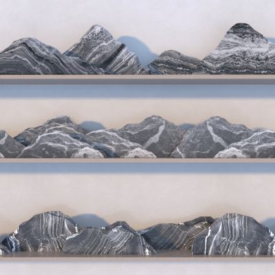 新中式雪浪石组合3D模型