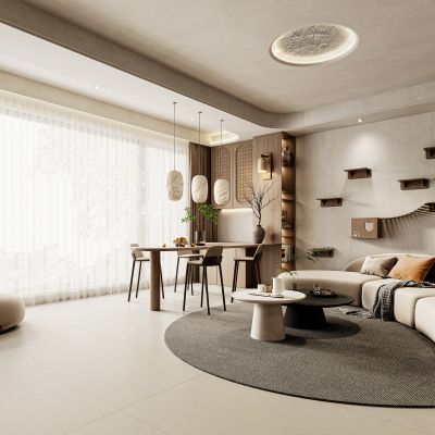 诧寂风客餐厅，客餐厅，沙发