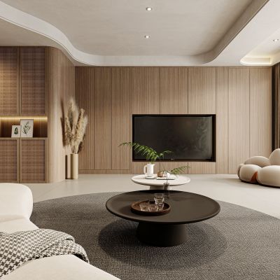 现代客厅，沙发，鞋柜，背景墙，电视背景