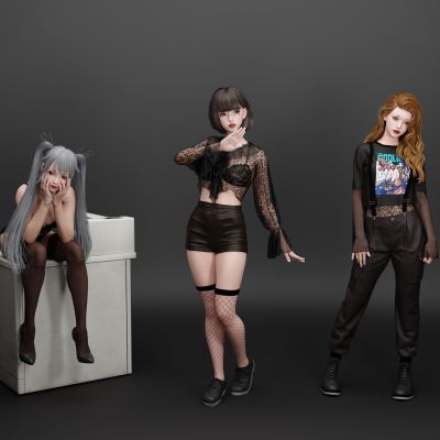 现代美少女人物模型