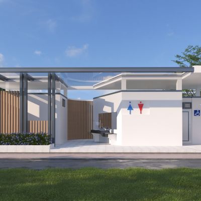 新中式公共厕所3D模型