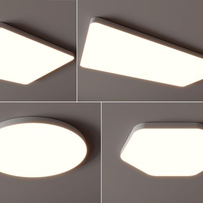 现代吸顶灯 方形吸顶灯 圆形 几何 超薄  卧室 客厅 儿童房 简约吸顶灯