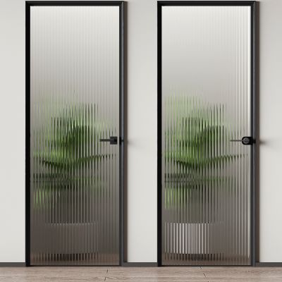 现代长虹玻璃门 卫生间门3D模型