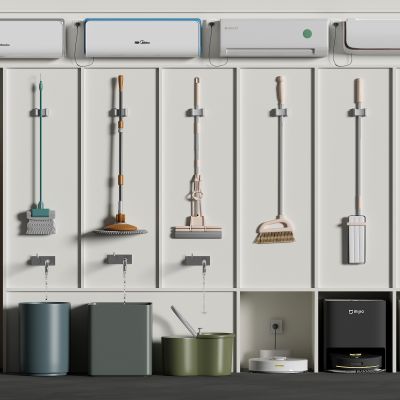 现代拖把 拖把池 扫把 空调挂机 空调 扫地机器人