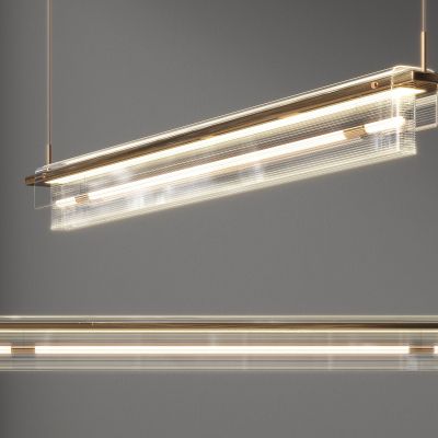 餐厅灯 一字灯 奶油风吊灯