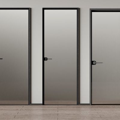 现代长虹玻璃门 卫生间门3D模型