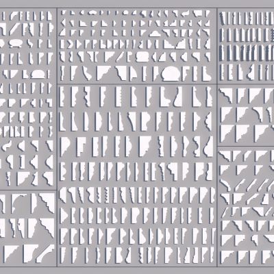 简欧石膏线3D模型