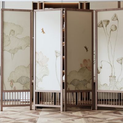 新中式屏风 隔断