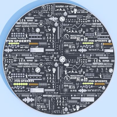 现代健身图案3D模型