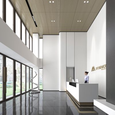 现代售楼处公司前台