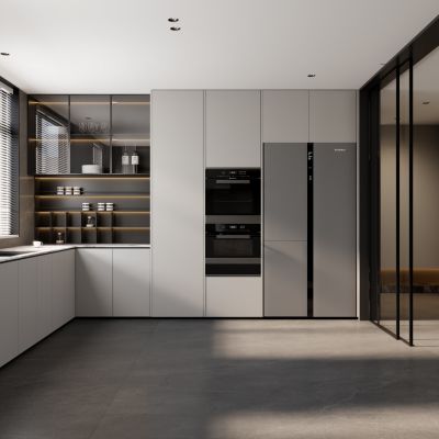 现代封闭式厨房