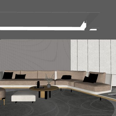 现代多人沙发组合