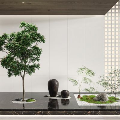 现代景观树罐子组合景观小品