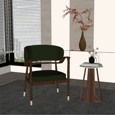 现代悠闲区 椅子茶几