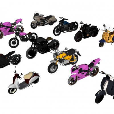 现代摩托车组合