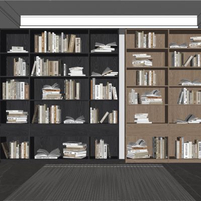现代书柜 装饰柜 书籍摆件