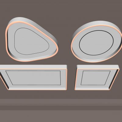 现代吸顶灯 方形吸顶灯 圆形 几何 超薄  卧室 客厅 儿童房 简约吸顶灯