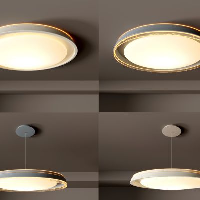 3d现代简约吸顶灯 客厅灯 卧室灯 圆形吊灯组合