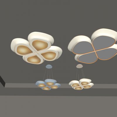 现代简约大气高档  客厅灯 卧室灯 吸顶灯 圆形几何形灯具组合