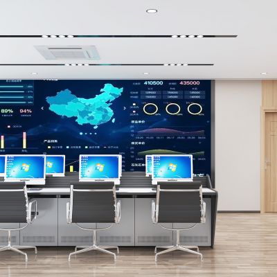 现代监控指挥室