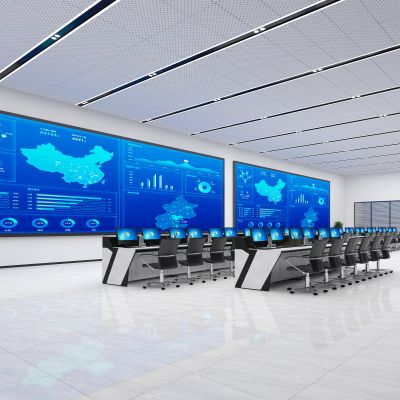 现代监控指挥室