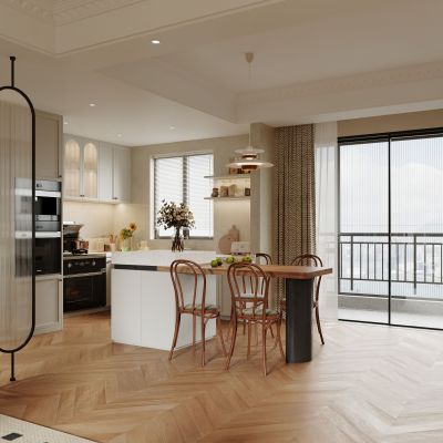 法式奶油风餐厅