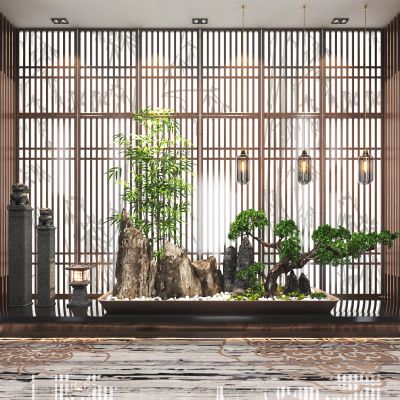 新中式造景园艺小品