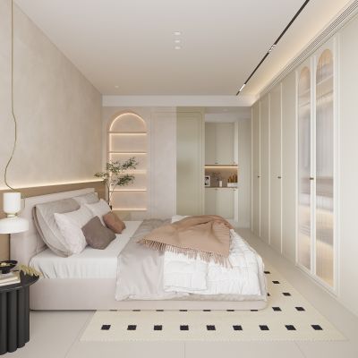 现代奶油风卧室