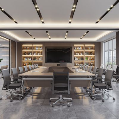 现代会议室3D模型