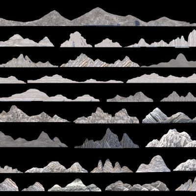 新中式片石假山3D模型