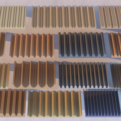 现代护墙板饰面板 墙饰板长城板3D模型