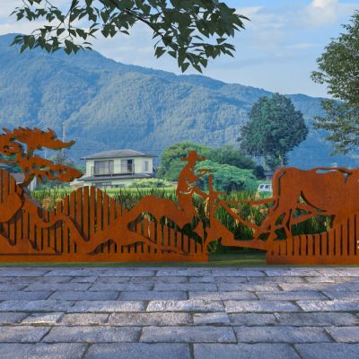 现代美丽乡村雕塑小品3D模型