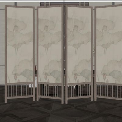 新中式屏风 隔断