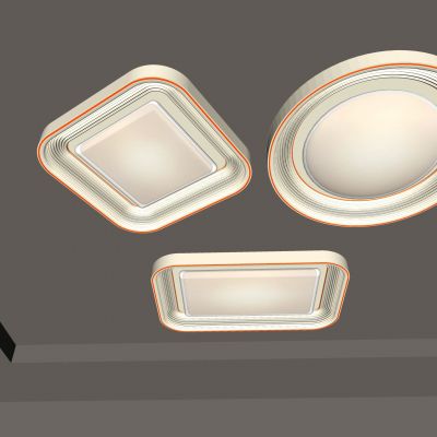 su现代简约吸顶灯 客厅灯 卧室灯 方形圆形灯具组合