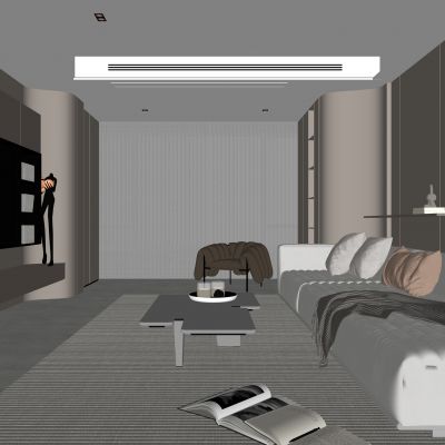 现代客厅 奶油风客厅 无主灯客厅 沙发组合 茶几组合 饰品摆件