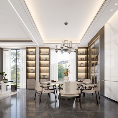 新中式别墅餐厅