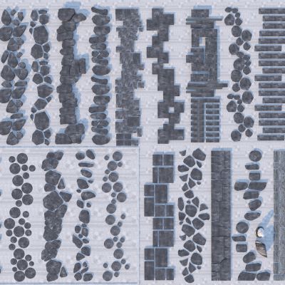 中式汀步3D模型