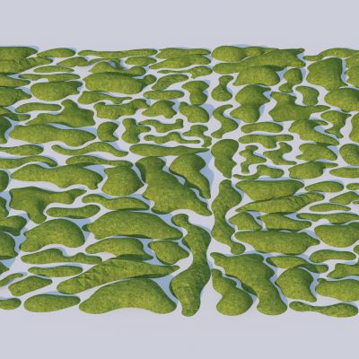 现代庭院草坡微地形合集3D模型