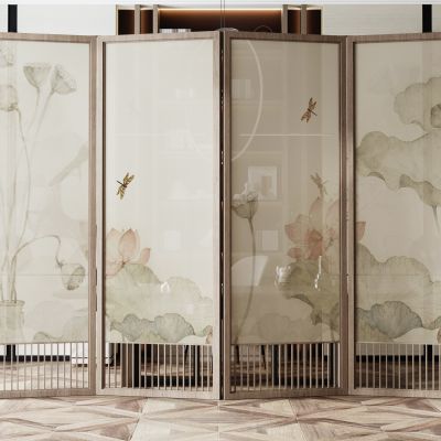 新中式屏风  隔断