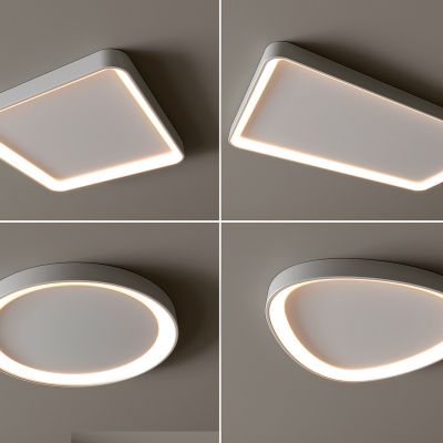 现代吸顶灯 方形吸顶灯 圆形 几何 超薄  卧室 客厅 儿童房 简约
