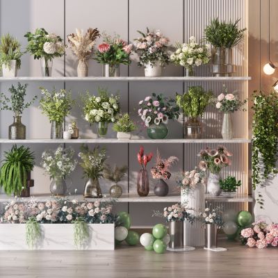 现代花瓶花卉组合