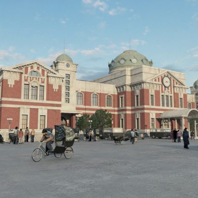 欧式火车站站台