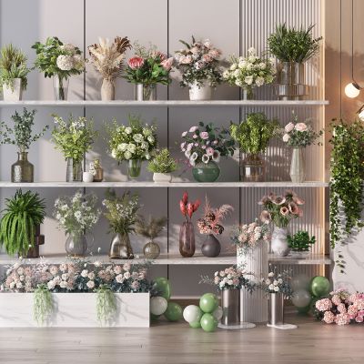 现代花瓶花卉组合