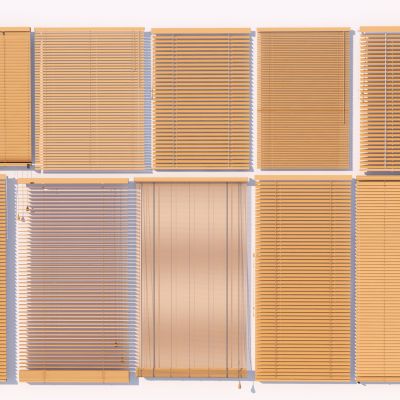 现代百叶窗帘3D模型