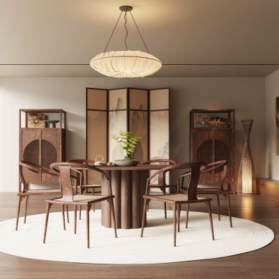 新中式餐厅3D模型